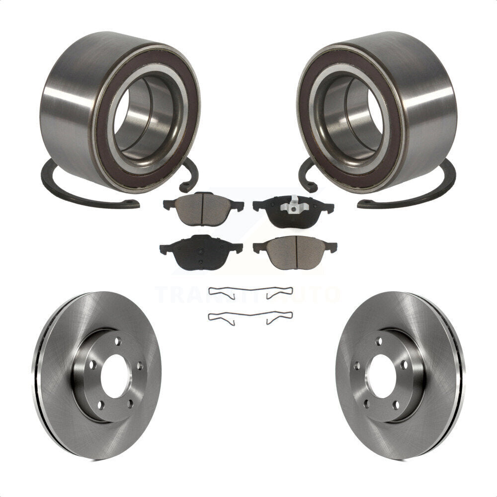 Wheel Bearing Disc Brake Rotors And Ceramic Pads Front Kit For Mazda 3 Sport