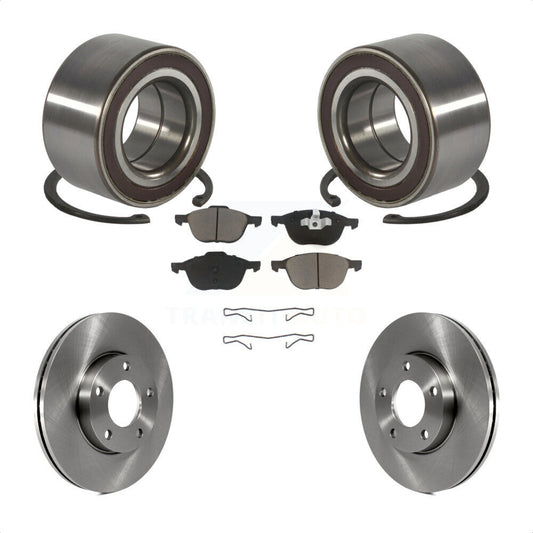 Wheel Bearing Disc Brake Rotors And Ceramic Pads Front Kit For Mazda 3 Sport