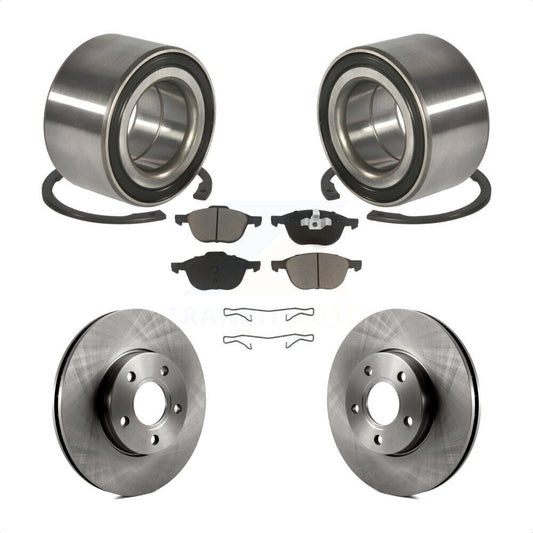 Wheel Bearing Disc Brake Rotors And Ceramic Pads Front Kit For Ford Focus C-Max
