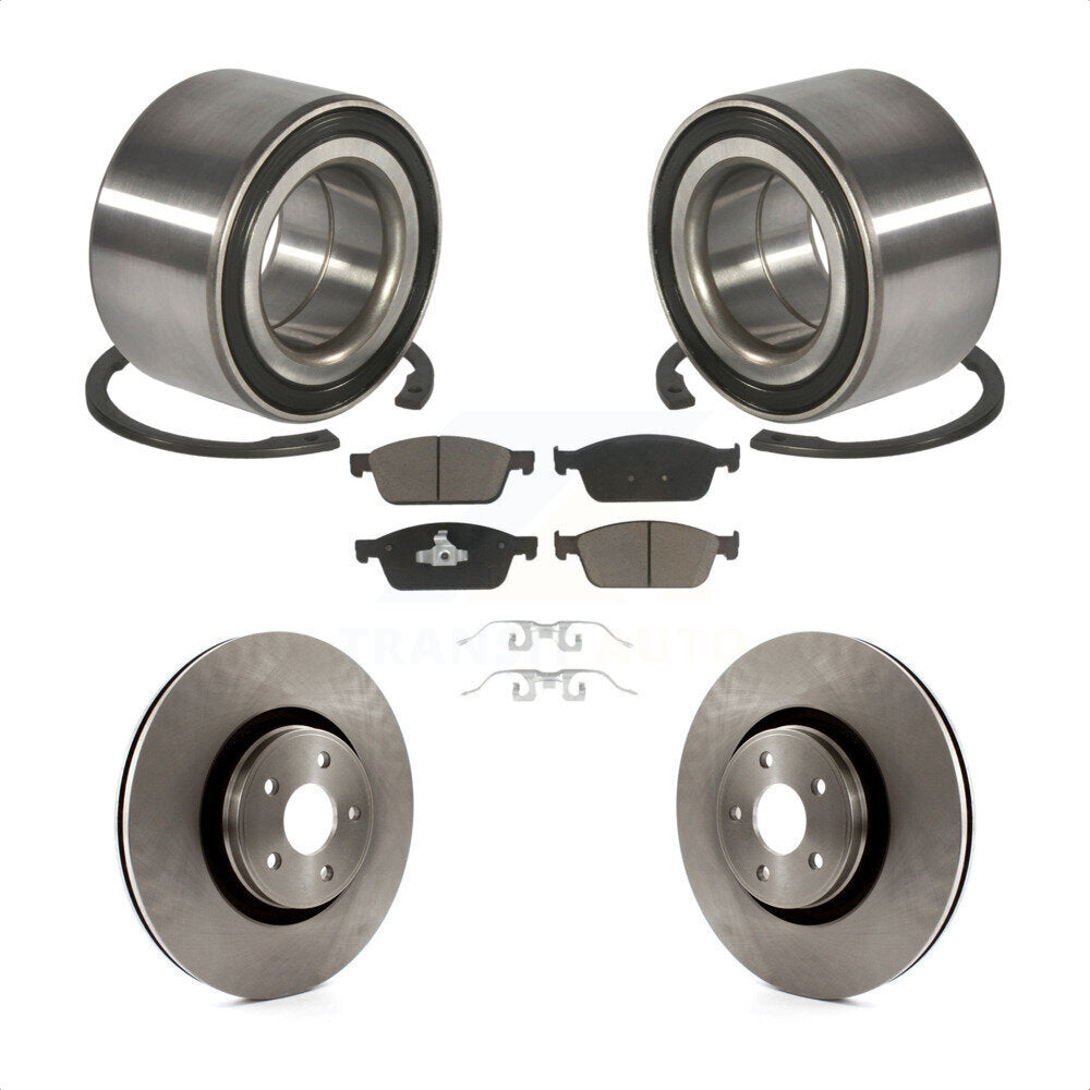 Wheel Bearing Disc Brake Rotors And Pads Front Kit For Ford Focus Lincoln MKC
