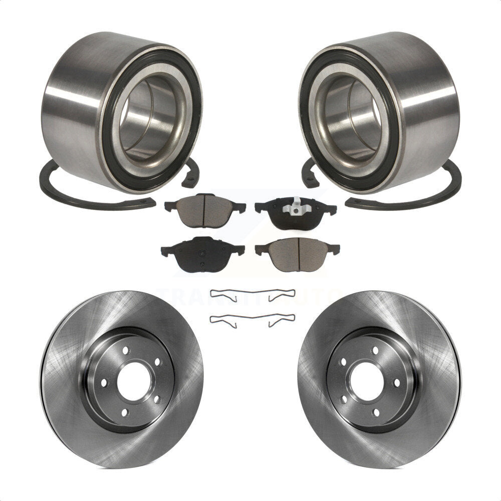 Wheel Bearing Disc Brake Rotors And Ceramic Pads Front Kit For Ford Escape C-Max
