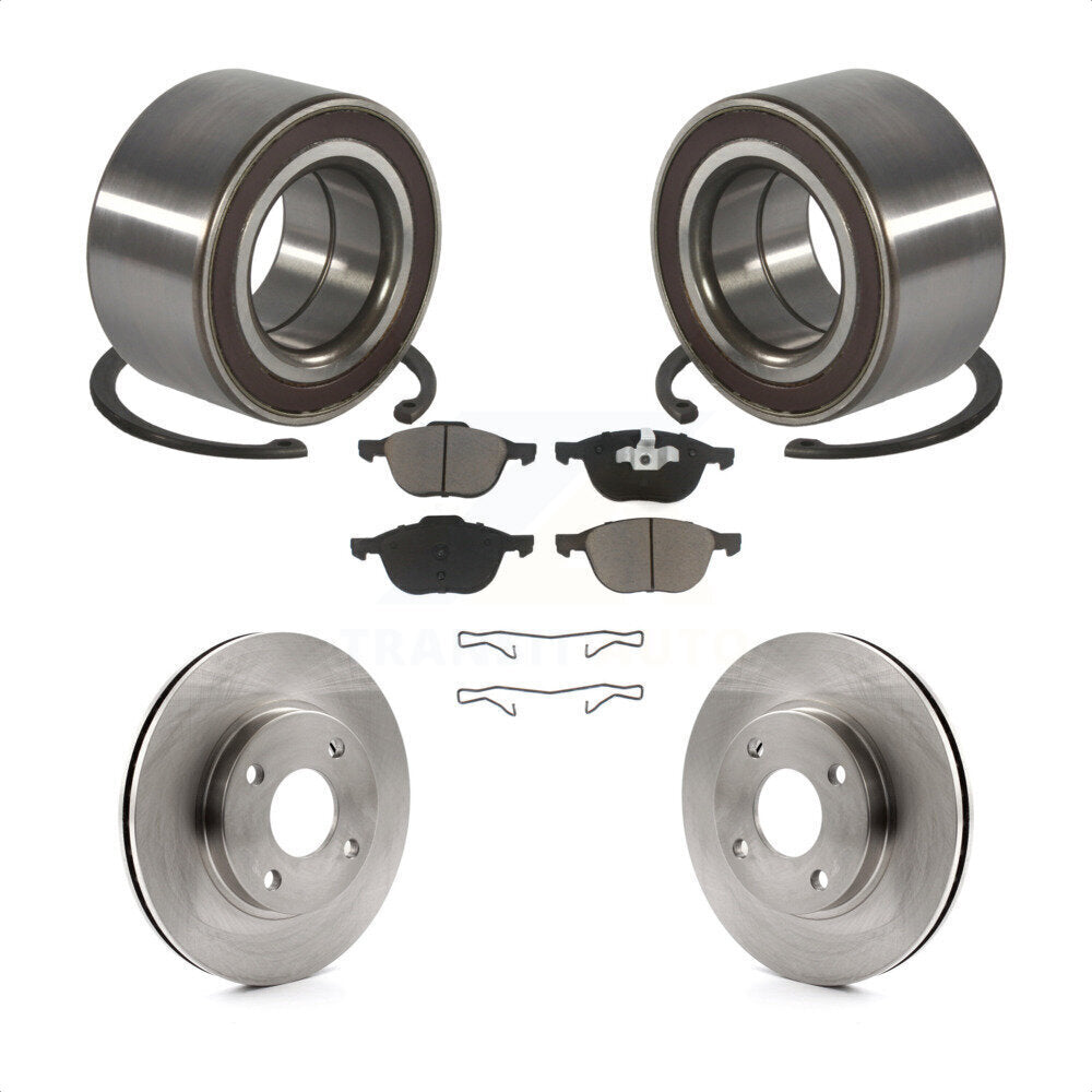 Wheel Bearing Disc Brake Rotor & Pad Front Kit For 2004 Ford Focus From 04 05
