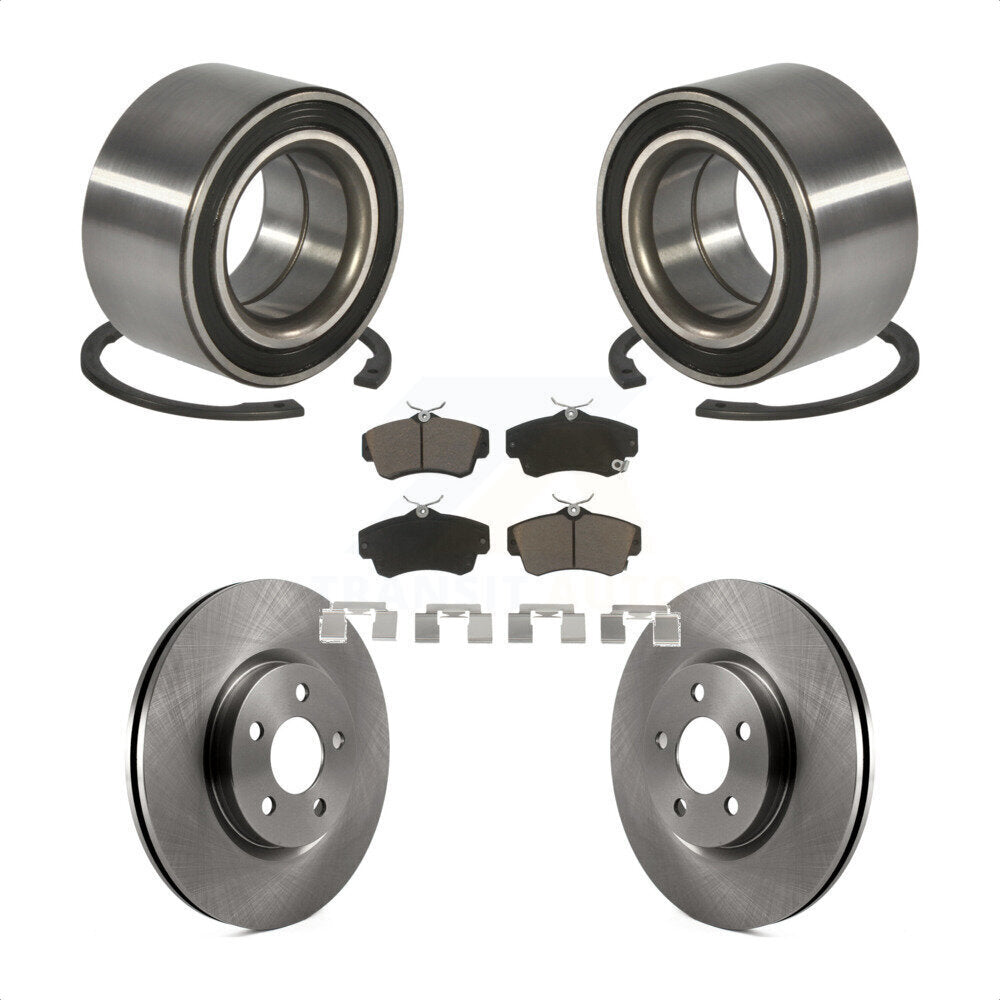 Wheel Bearing Disc Brake Rotor And Ceramic Pad Front Kit For Chrysler PT Cruiser