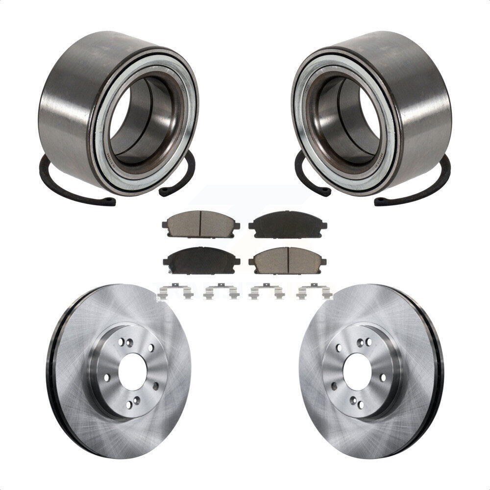 Wheel Bearing Disc Brake Rotor And Ceramic Pad Front Kit For 2003-2006 Acura MDX