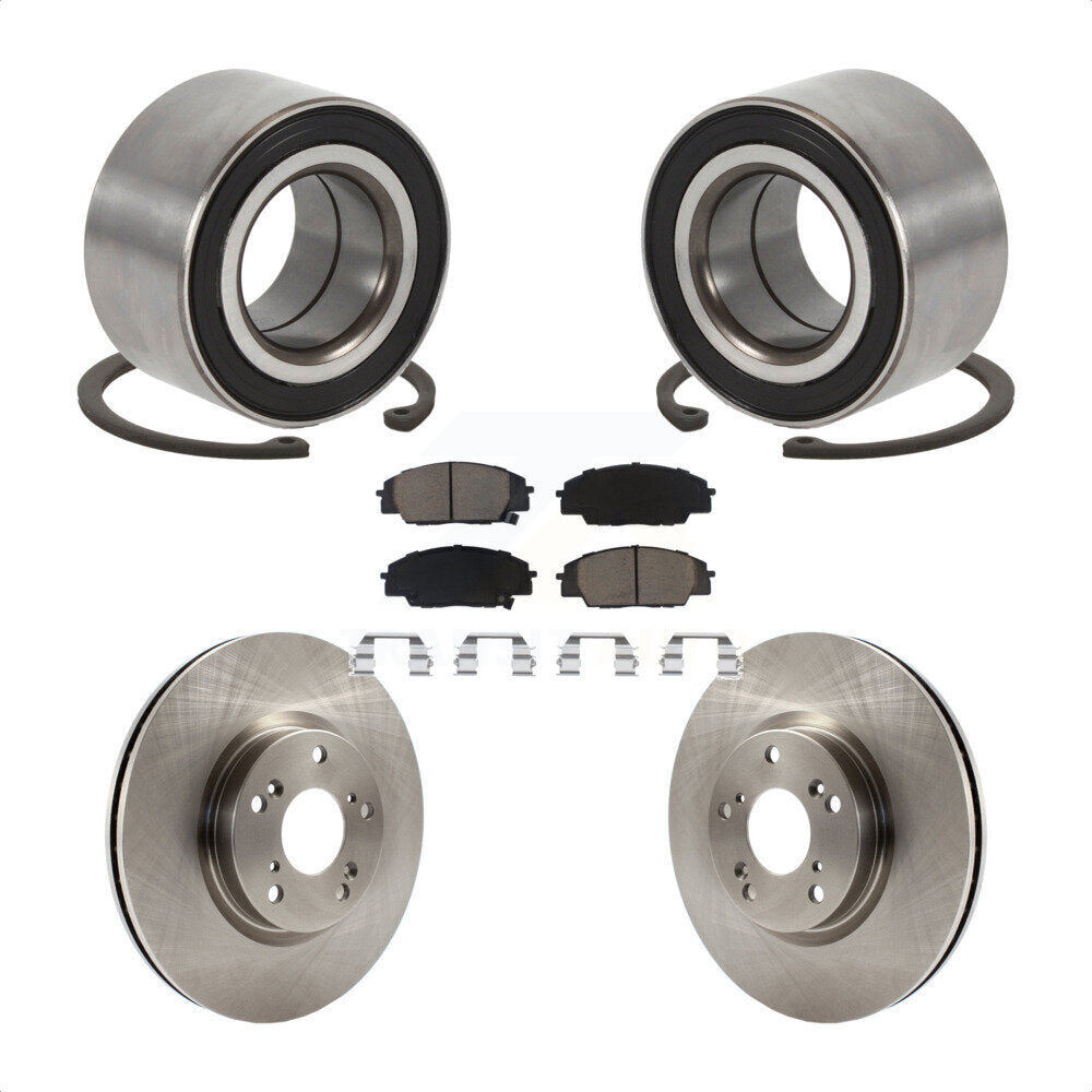 Wheel Bearing Disc Brake Rotors And Pads Front Kit For Honda Civic Acura CSX