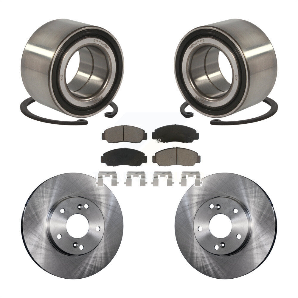 Wheel Bearing Brake Rotor & Pad Front Kit For 2006-2010 Honda Civic GX with 1.8L