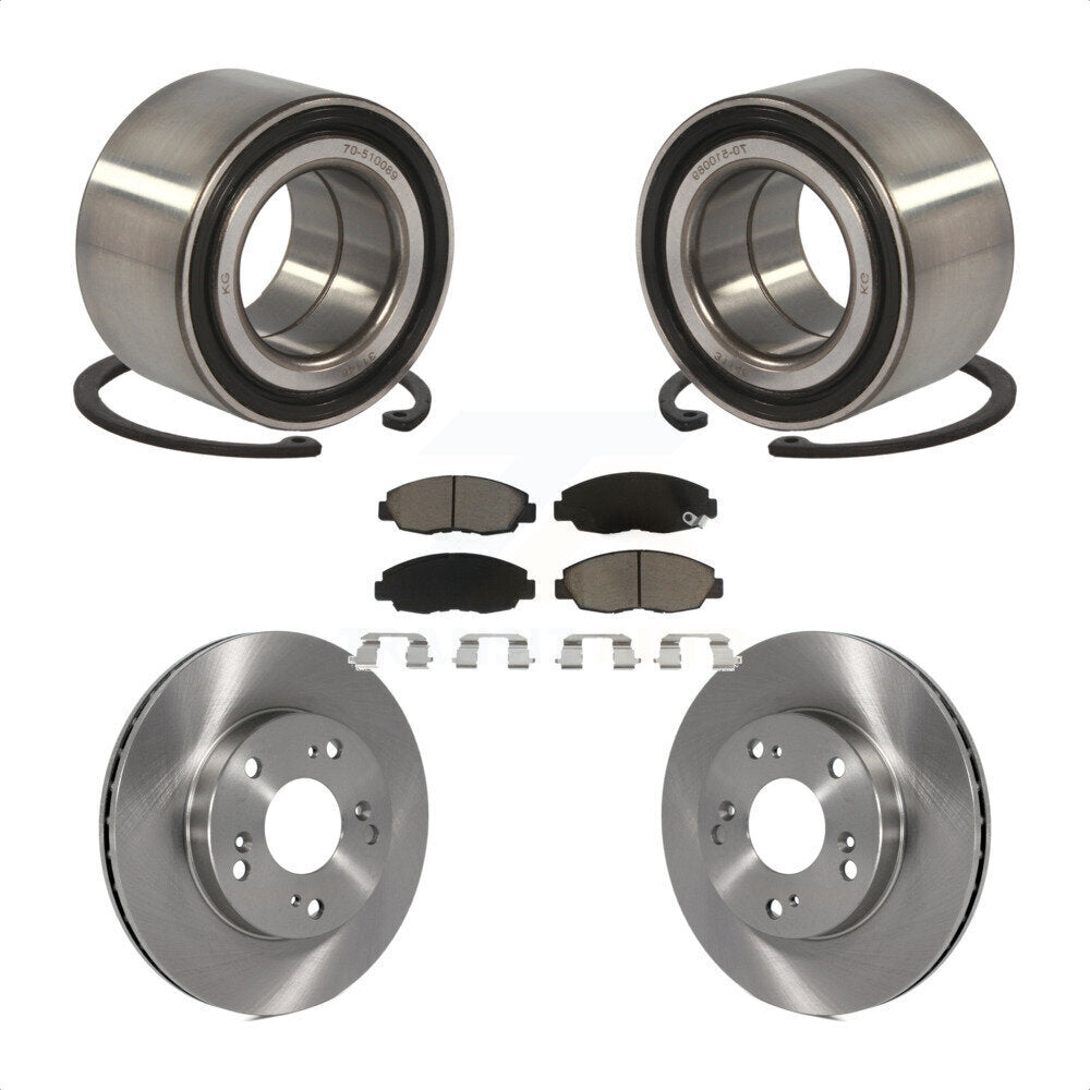 Wheel Bearing Disc Brake Rotors And Ceramic Pads Front Kit For Honda Civic