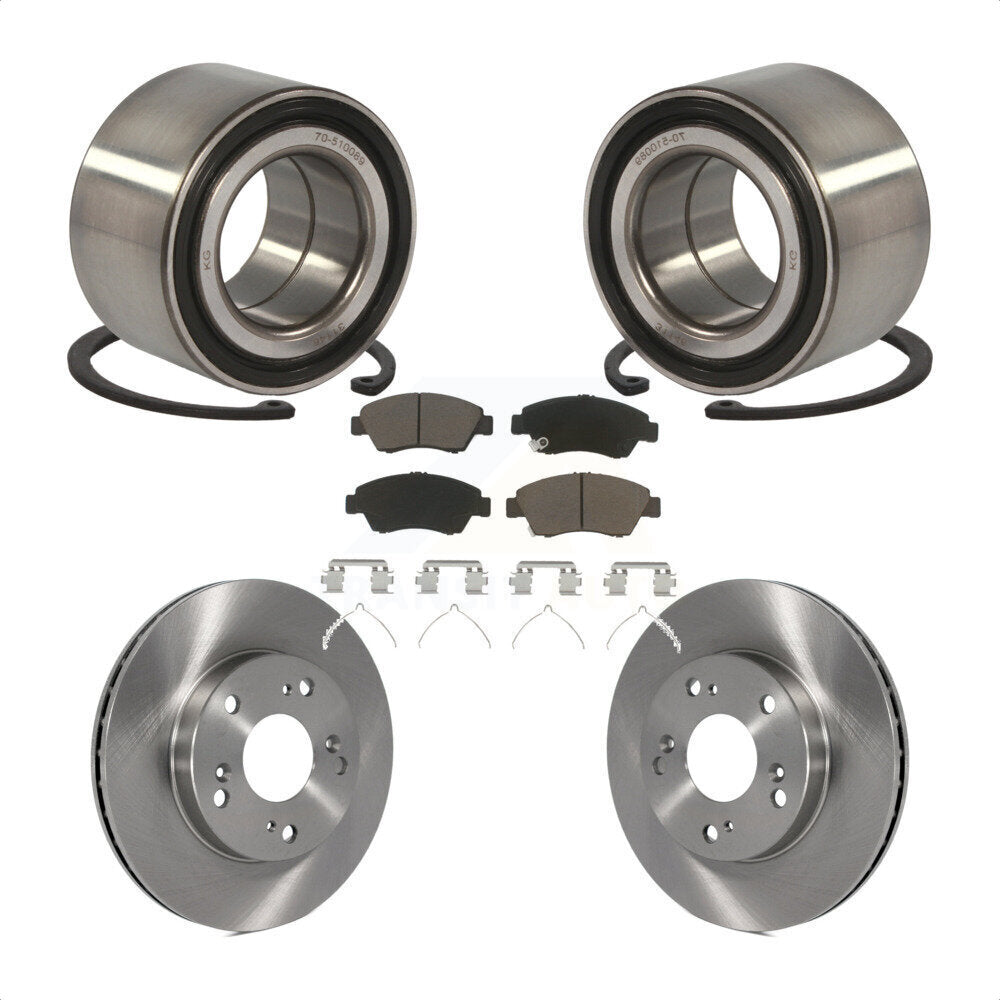 Wheel Bearing Disc Brake Rotors And Ceramic Pads Front Kit For Honda Civic