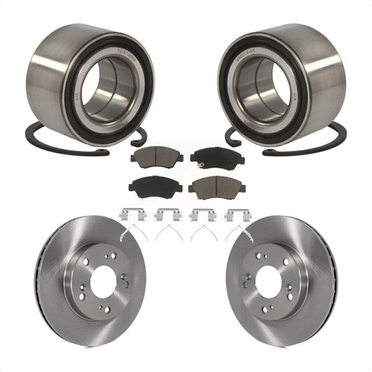 Wheel Bearing Disc Brake Rotors And Ceramic Pads Front Kit For Honda Civic