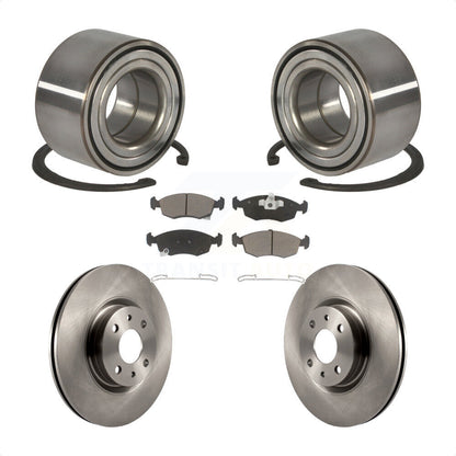 Wheel Bearing Disc Brake Rotors And Ceramic Pads Front Kit For Fiat 500