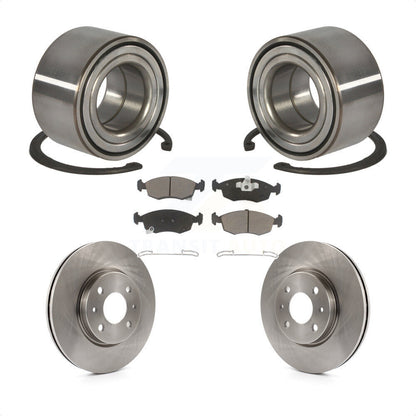 Wheel Bearing Disc Brake Rotors And Ceramic Pads Front Kit For Fiat 500
