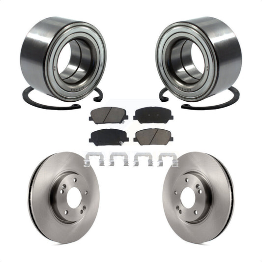 Wheel Bearing Brake Rotor Pads Front Kit For 13-15 Hyundai Veloster Turbocharged