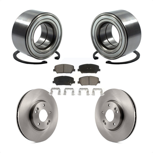 Wheel Bearing Disc Brake Rotors And Pads Front Kit For Kia Forte Forte5 Koup