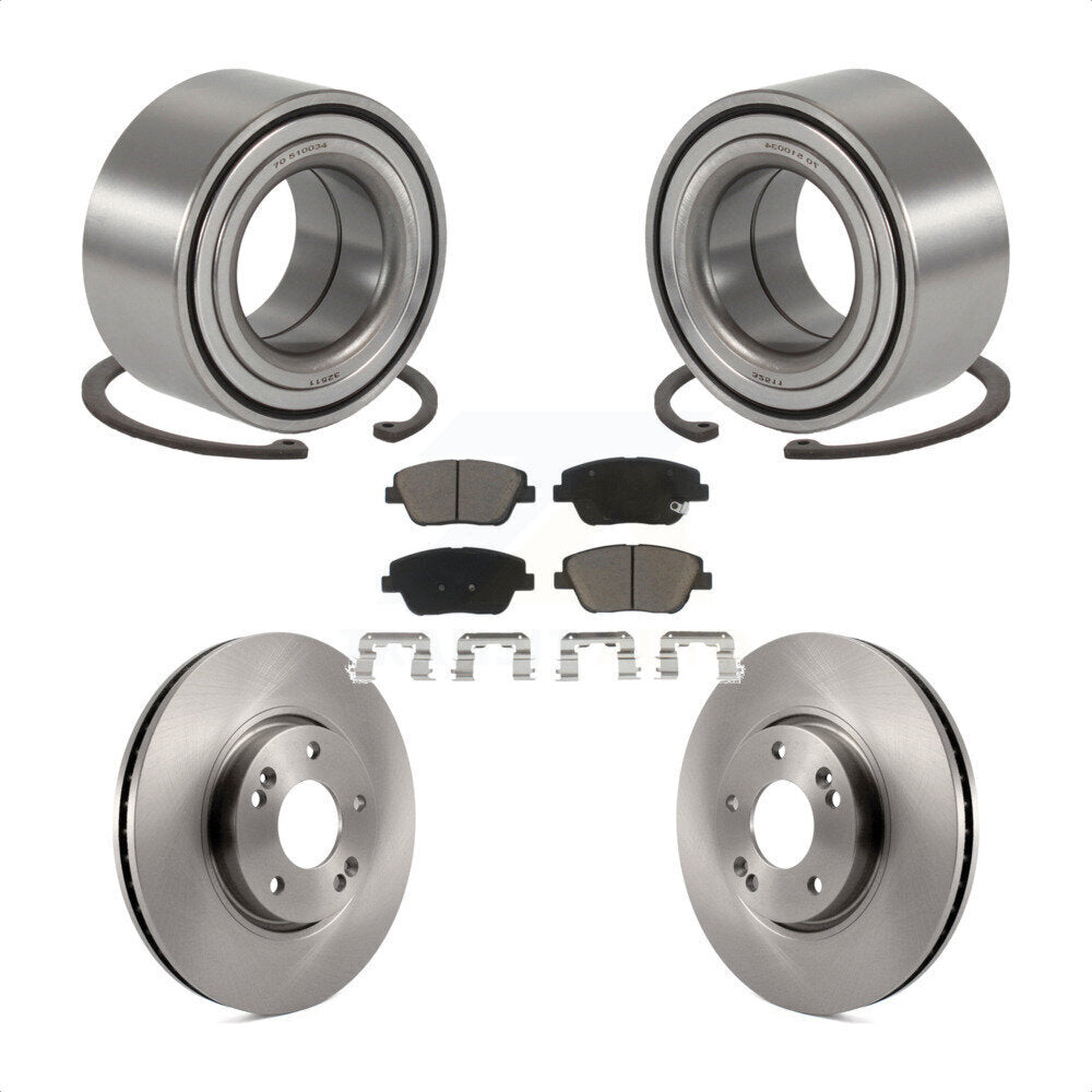 Wheel Bearing Disc Brake Rotors And Pads Front Kit For Hyundai Sonata Kia Optima