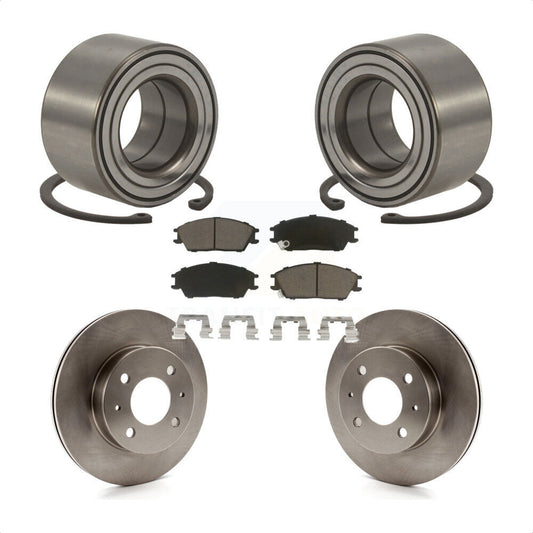 Wheel Bearing Disc Brake Rotors And Pads Front Kit For 2000-2005 Hyundai Accent