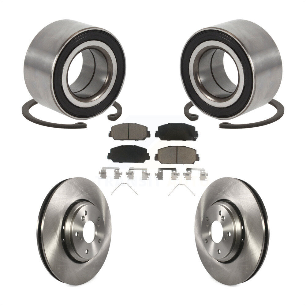 Wheel Bearing Disc Brake Rotors And Pads Front Kit For Honda Civic Acura ILX