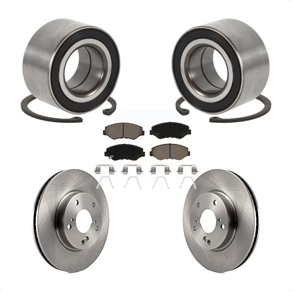 Wheel Bearing Disc Brake Rotors And Ceramic Pads Front Kit For Honda Civic