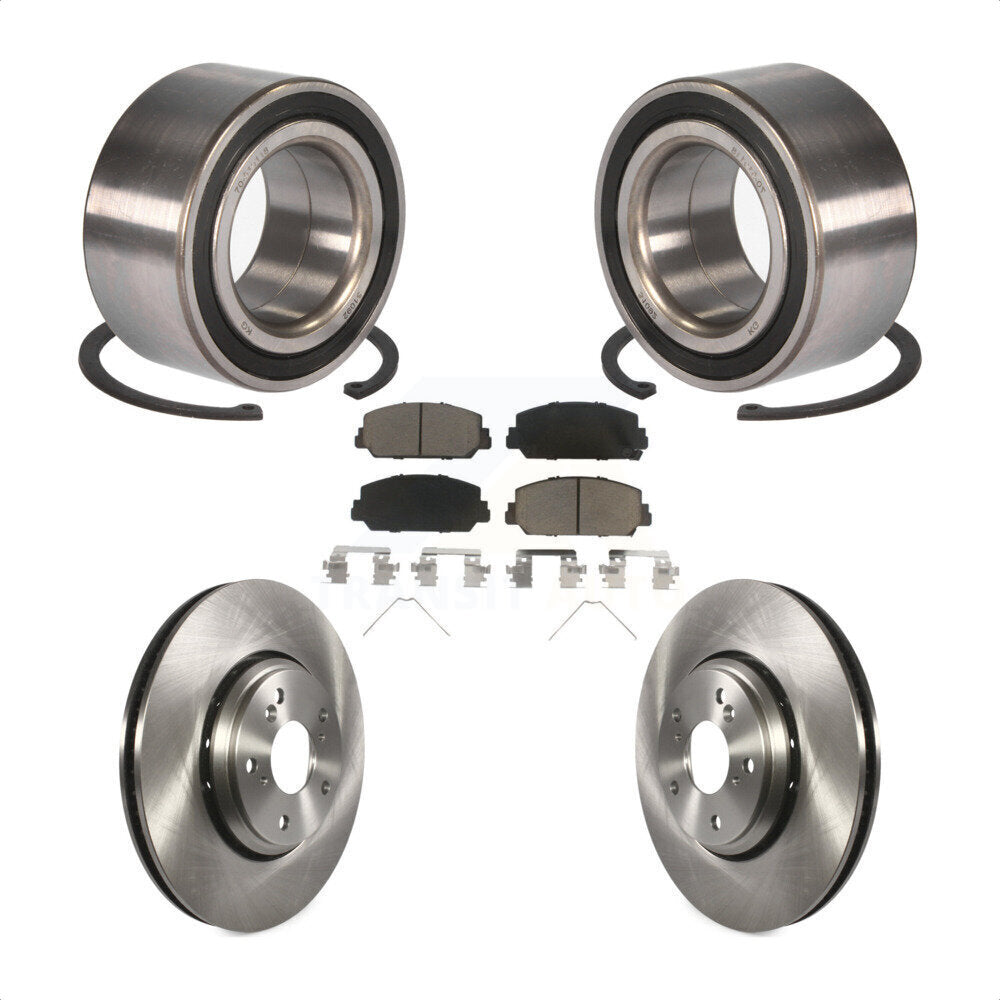 Wheel Bearing Disc Brake Rotors And Ceramic Pads Front Kit For Honda Accord