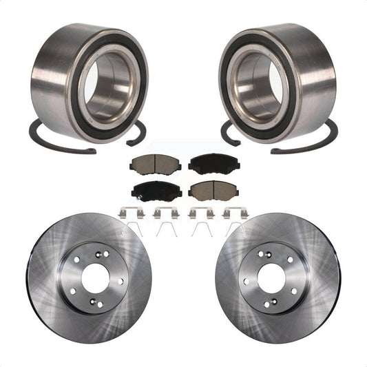 Wheel Bearing Disc Brake Rotors And Ceramic Pads Front Kit For Honda Accord