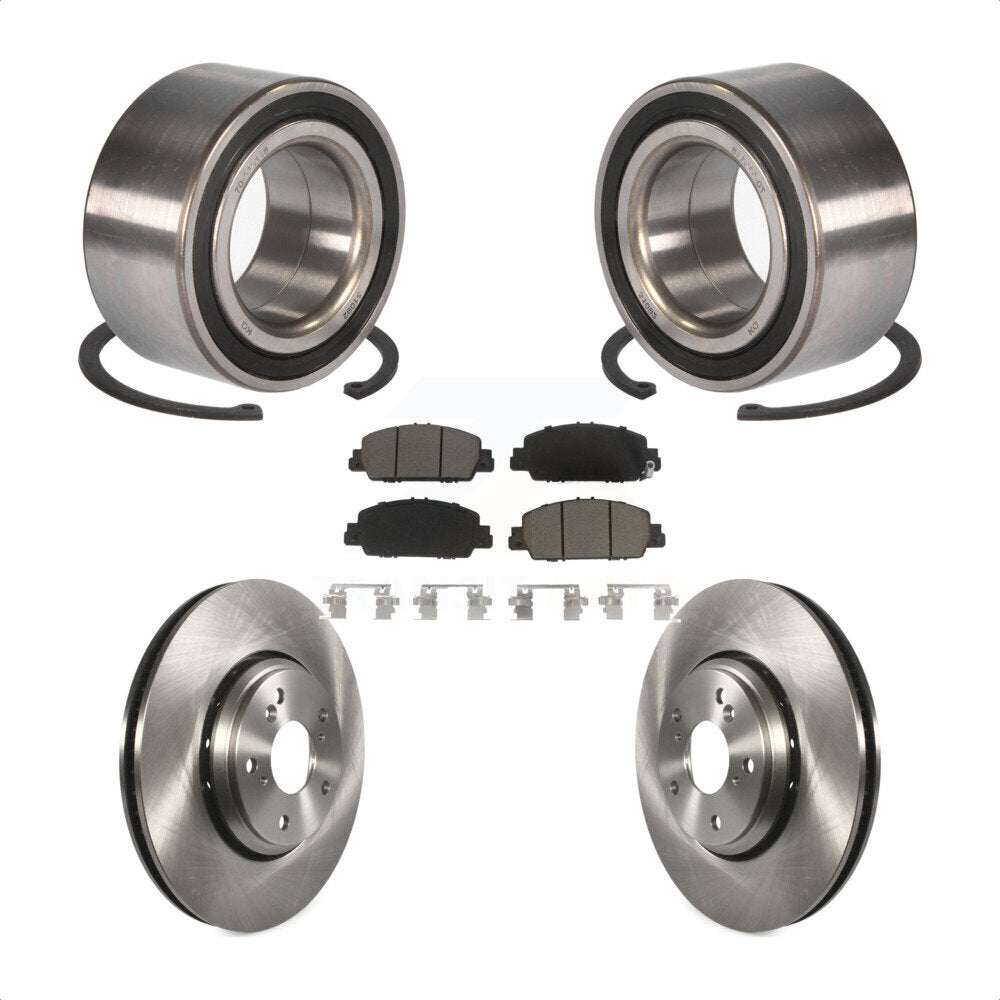 Wheel Bearing Disc Brake Rotors And Ceramic Pads Front Kit For Honda Accord