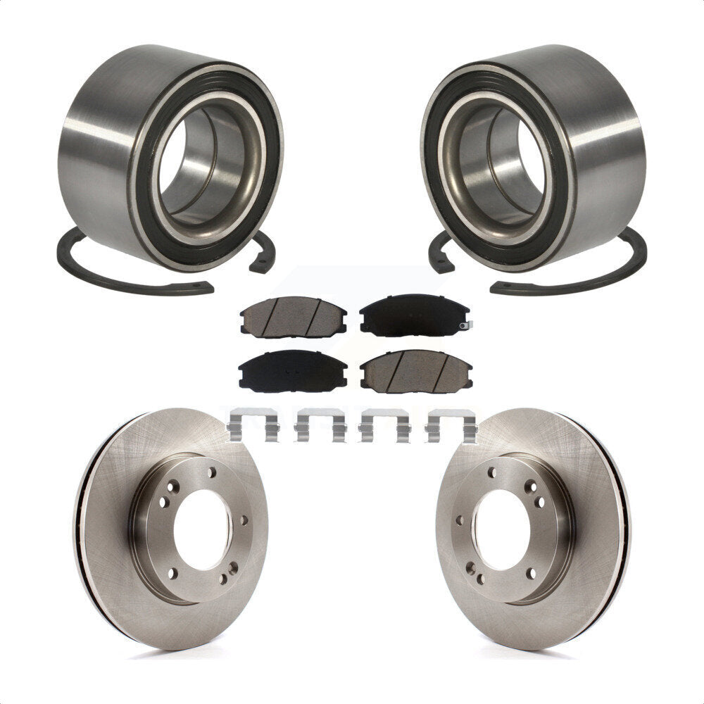 Wheel Bearing Disc Brake Rotors And Pads Front Kit For 2007-2009 Kia Sorento