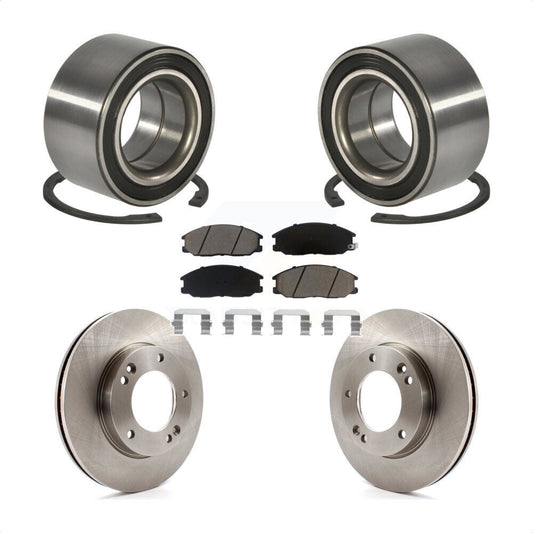 Wheel Bearing Disc Brake Rotors And Pads Front Kit For 2007-2009 Kia Sorento