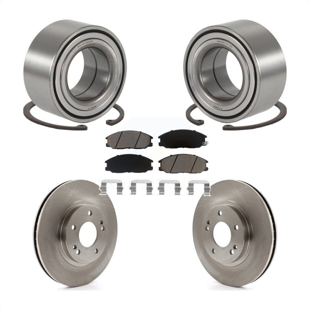 Wheel Bearing Disc Brake Rotors And Ceramic Pads Front Kit For Hyundai Santa Fe