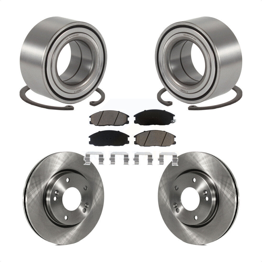 Wheel Bearing Disc Brake Rotors And Ceramic Pads Front Kit For Hyundai Santa Fe