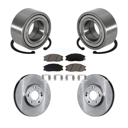 Wheel Bearing Disc Brake Rotors And Pads Front Kit For 2004-2006 Kia Amanti