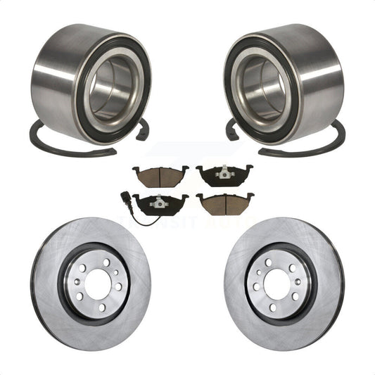 Wheel Bearing Brake Rotor & Pads Front Kit For Volkswagen Jetta Beetle Golf City