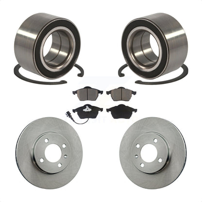 Wheel Bearing Disc Brake Rotor Pad Front Kit For 1996-1998 Volkswagen Jetta 2.8L
