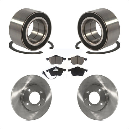 Wheel Bearing Disc Brake Rotor Pad Front Kit For 1996-1998 Volkswagen Jetta 2.8L