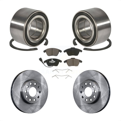 Wheel Bearing Disc Brake Rotors And Ceramic Pads Front Kit For Volkswagen Jetta