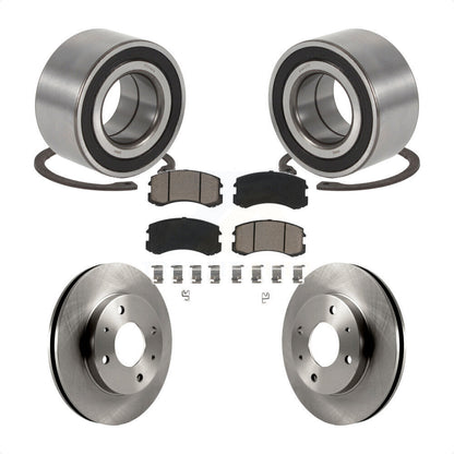 Wheel Bearing Disc Brake Rotors And Ceramic Pads Front Kit For Mitsubishi Lancer