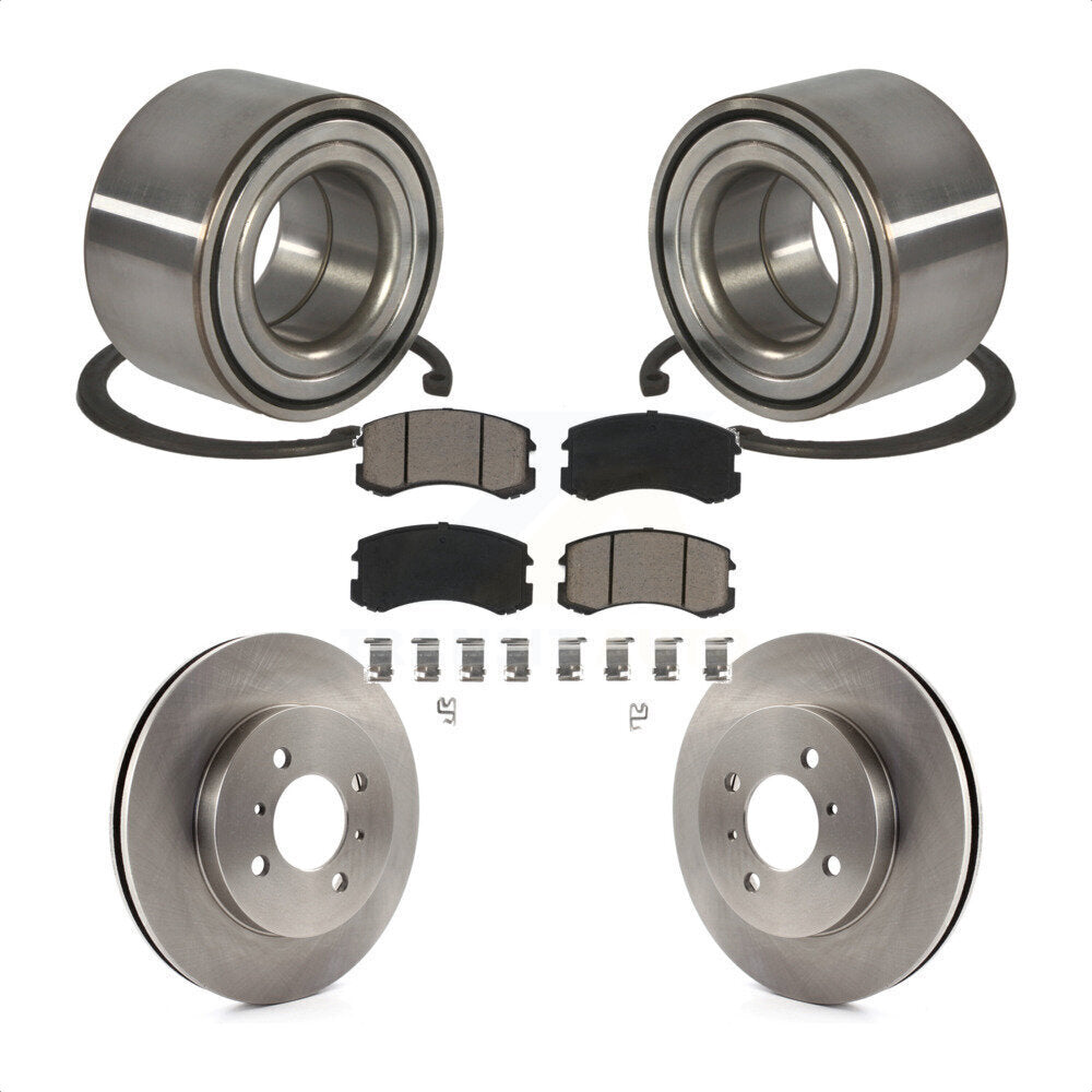 Wheel Bearing Disc Brake Rotors And Ceramic Pads Front Kit For Mitsubishi Lancer