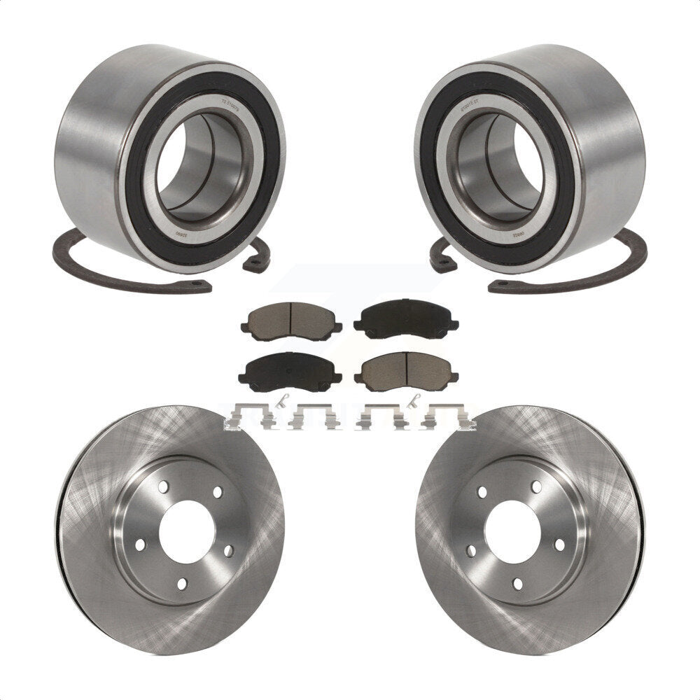Wheel Bearing Disc Brake Rotor And Pad Front Kit For Mitsubishi Lancer Outlander
