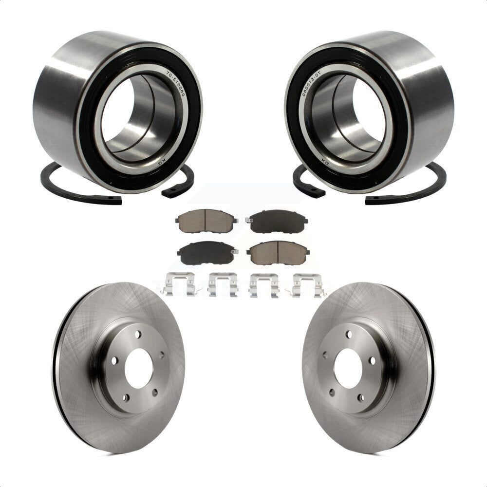 Wheel Bearing Brake Rotor & Pads Front Kit For Nissan Altima Maxima INFINITI I35