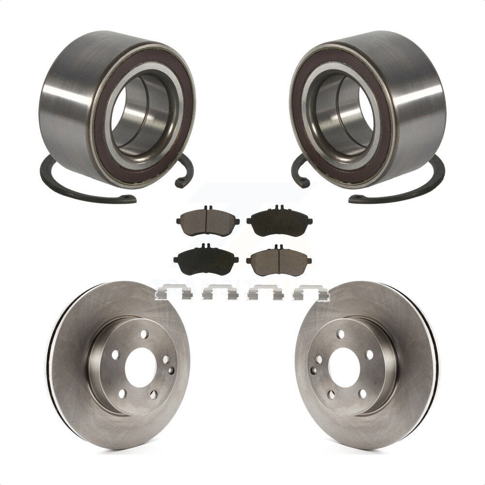 Wheel Bearing Disc Brake Rotor And Ceramic Pads Front Kit For Mercedes-Benz C300