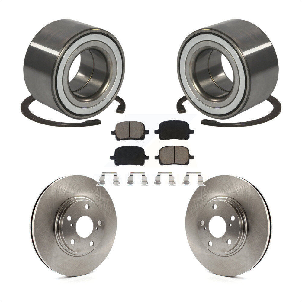 Wheel Bearing Disc Brake Rotors And Pads Front Kit For 1999-2001 Lexus RX300