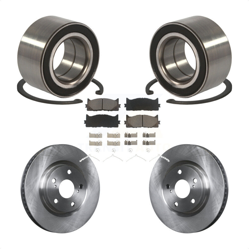 Wheel Bearing Disc Brake Rotor Pad Front Kit For Toyota Camry Lexus ES350 Avalon