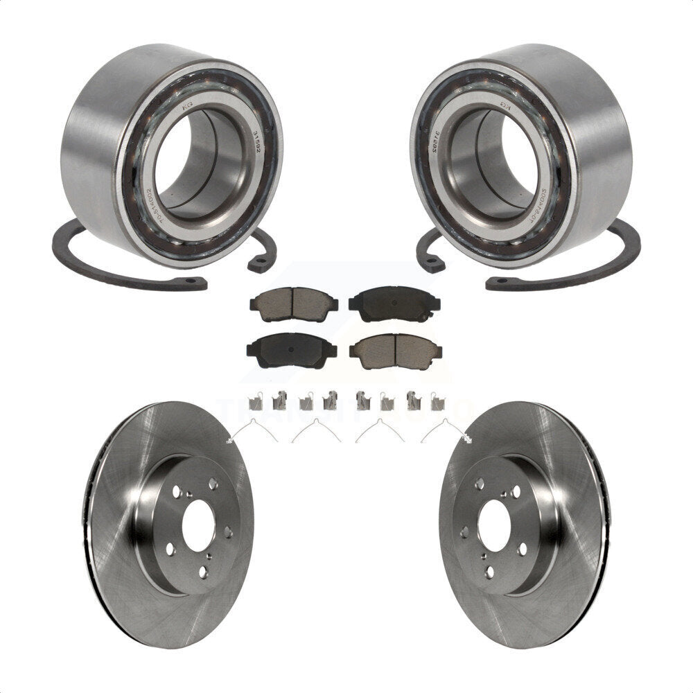 Wheel Bearing Disc Brake Rotors And Pads Front Kit For 1996-2000 Toyota RAV4