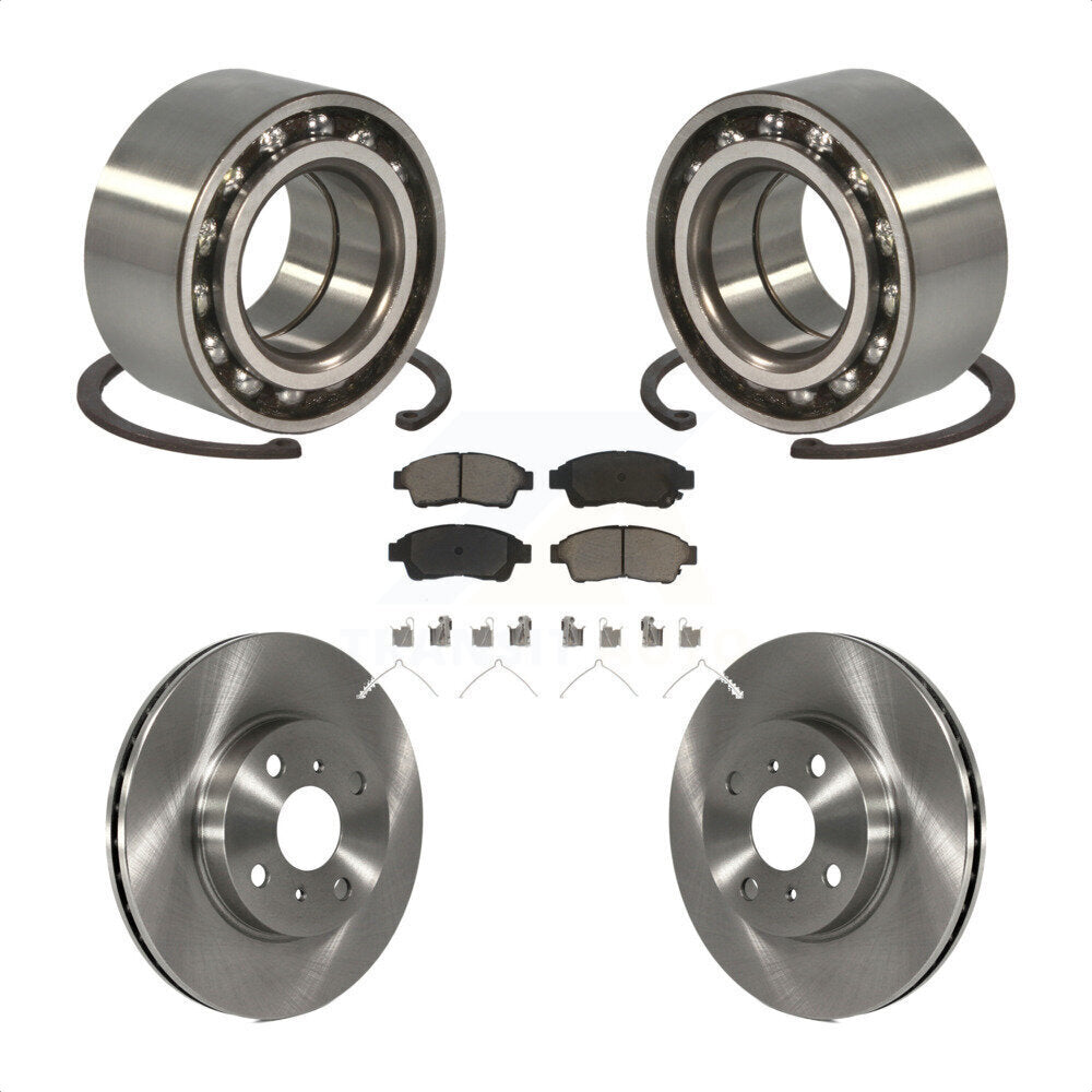 Wheel Bearing Brake Rotor & Pad Front Kit For 1993-1997 Toyota Corolla Geo Prizm
