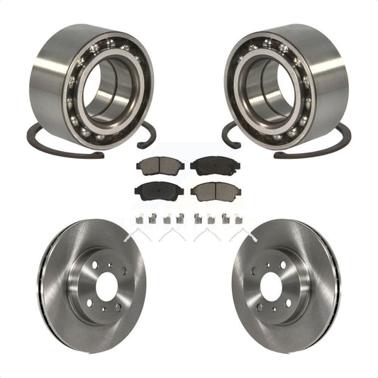 Wheel Bearing Brake Rotor & Pad Front Kit For 1993-1997 Toyota Corolla Geo Prizm