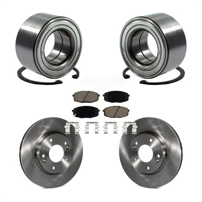 Wheel Bearing Disc Brake Rotors And Ceramic Pads Front Kit For Kia Soul Forte