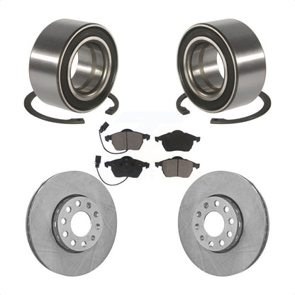 Wheel Bearing Disc Brake Rotor & Pads Front Kit For Volkswagen Passat Audi A4 A6