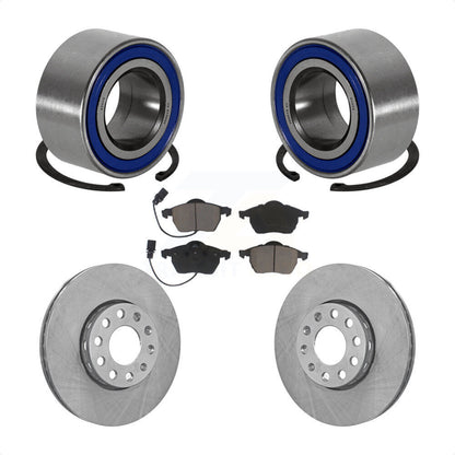 Wheel Bearing Disc Brake Rotors And Pads Front Kit For Volkswagen Passat Audi A4