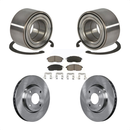 Wheel Bearing Disc Brake Rotor And Pad Front Kit For 2010-2011 Nissan Versa 1.8L