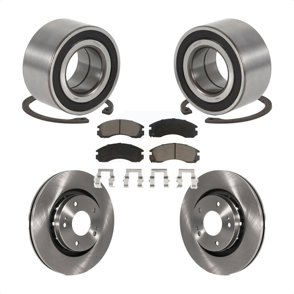 Wheel Bearing Disc Brake Rotor Pads Front Kit For 2005-2006 Mitsubishi Outlander