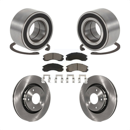Wheel Bearing Disc Brake Rotor Pads Front Kit For 2005-2006 Mitsubishi Outlander