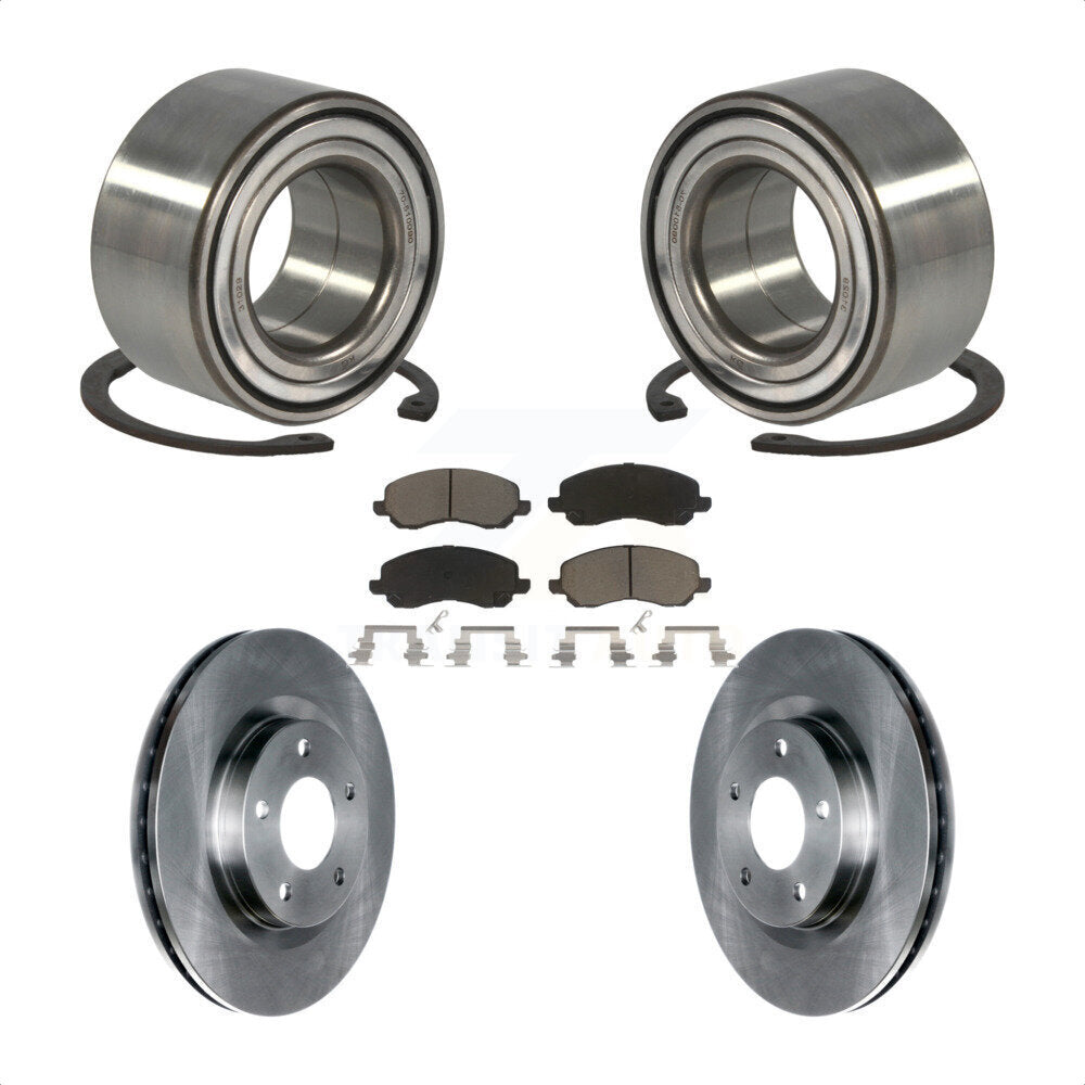 Wheel Bearing Brake Rotor Pad Front Kit For Mitsubishi Jeep Outlander RVR Lancer